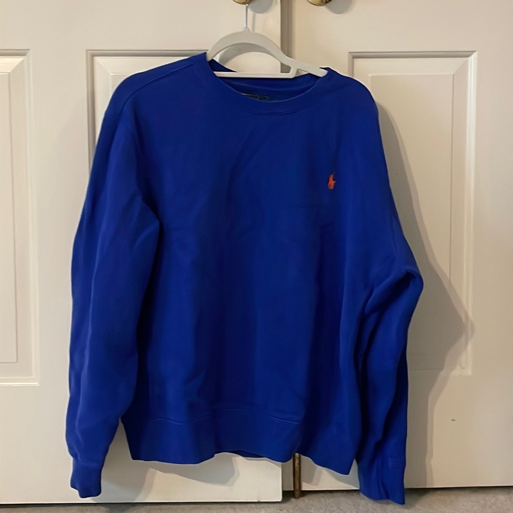 Unisex Polo sweatshirt, blue, size XL
